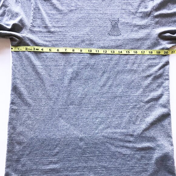 PATAGONIA Shaka Wave Responsibili-T-Shirt Gray Short Sleeve Mens Medium - Picture 6 of 7